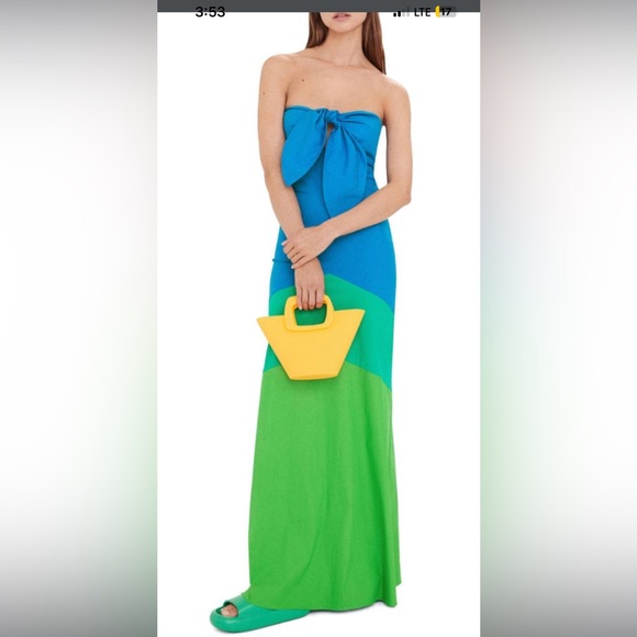 MANGO color block midi dress - Picture 1 of 1
